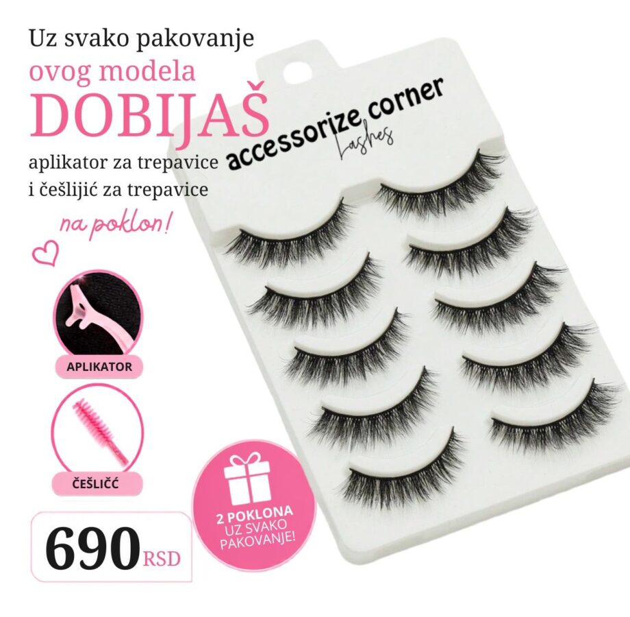 Veštačke trepavice 3D MINK – Model Fluffy Wispy